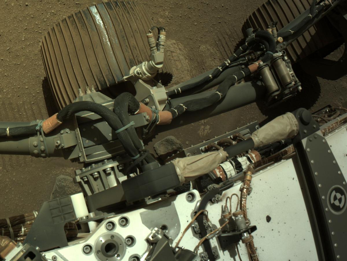 This image was taken by NAVCAM_RIGHT onboard NASA's Mars rover Perseverance on Sol 64