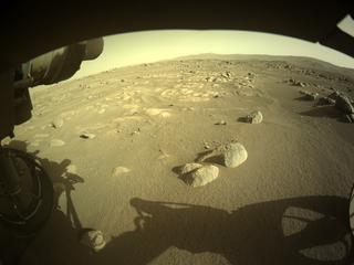 View image taken on Mars, Mars Perseverance Sol 65: Front Left Hazard Avoidance Camera (Hazcam)