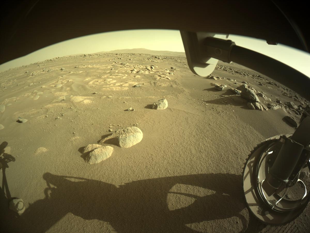 This image was taken by FRONT_HAZCAM_RIGHT_A onboard NASA's Mars rover Perseverance on Sol 65