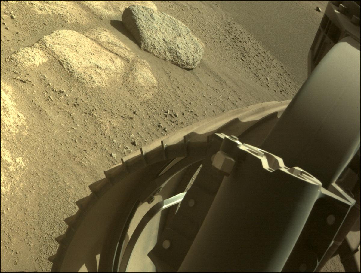 This image was taken by FRONT_HAZCAM_RIGHT_A onboard NASA's Mars rover Perseverance on Sol 66
