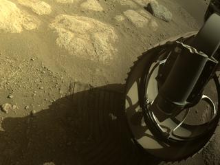 View image taken on Mars, Mars Perseverance Sol 66: Front Right Hazard Avoidance Camera (Hazcam)