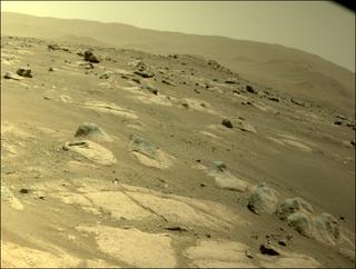 View image taken on Mars, Mars Perseverance Sol 68: Front Left Hazard Avoidance Camera (Hazcam)