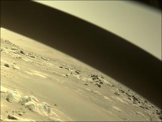 View image taken on Mars, Mars Perseverance Sol 68: Front Right Hazard Avoidance Camera (Hazcam)