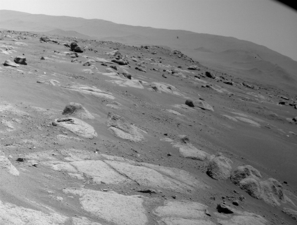 This image was taken by FRONT_HAZCAM_LEFT_A onboard NASA's Mars rover Perseverance on Sol 69