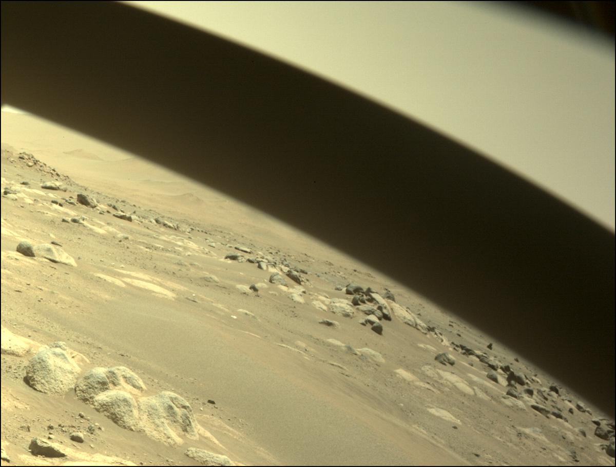 This image was taken by FRONT_HAZCAM_RIGHT_A onboard NASA's Mars rover Perseverance on Sol 69