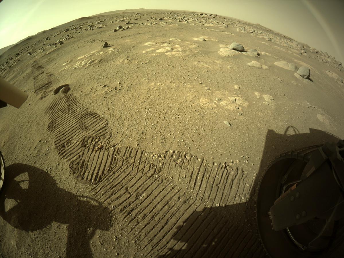 This image was taken by REAR_HAZCAM_RIGHT onboard NASA's Mars rover Perseverance on Sol 72