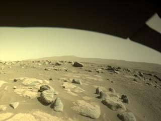 View image taken on Mars, Mars Perseverance Sol 73: Front Left Hazard Avoidance Camera (Hazcam)