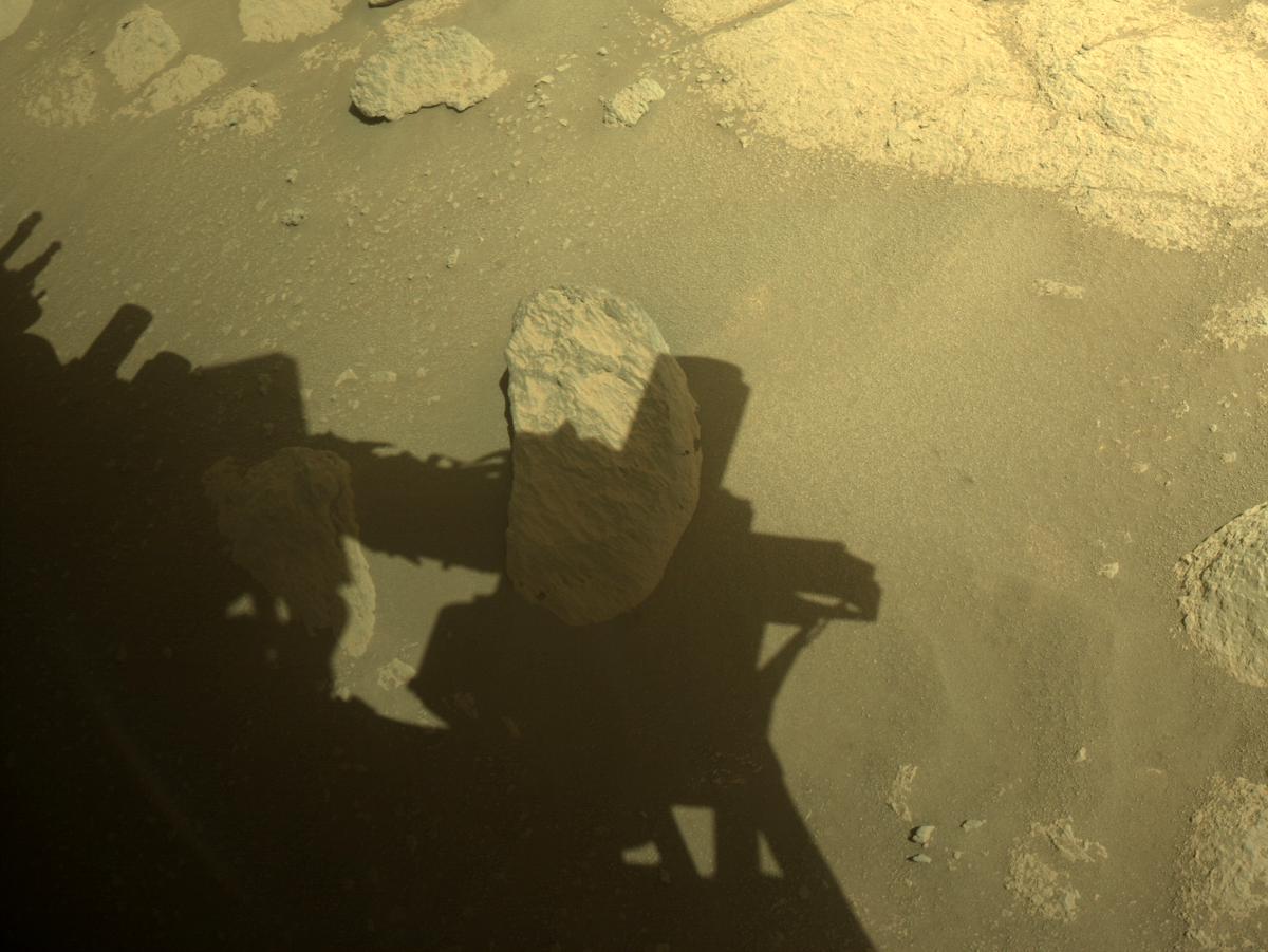 This image was taken by FRONT_HAZCAM_RIGHT_A onboard NASA's Mars rover Perseverance on Sol 73