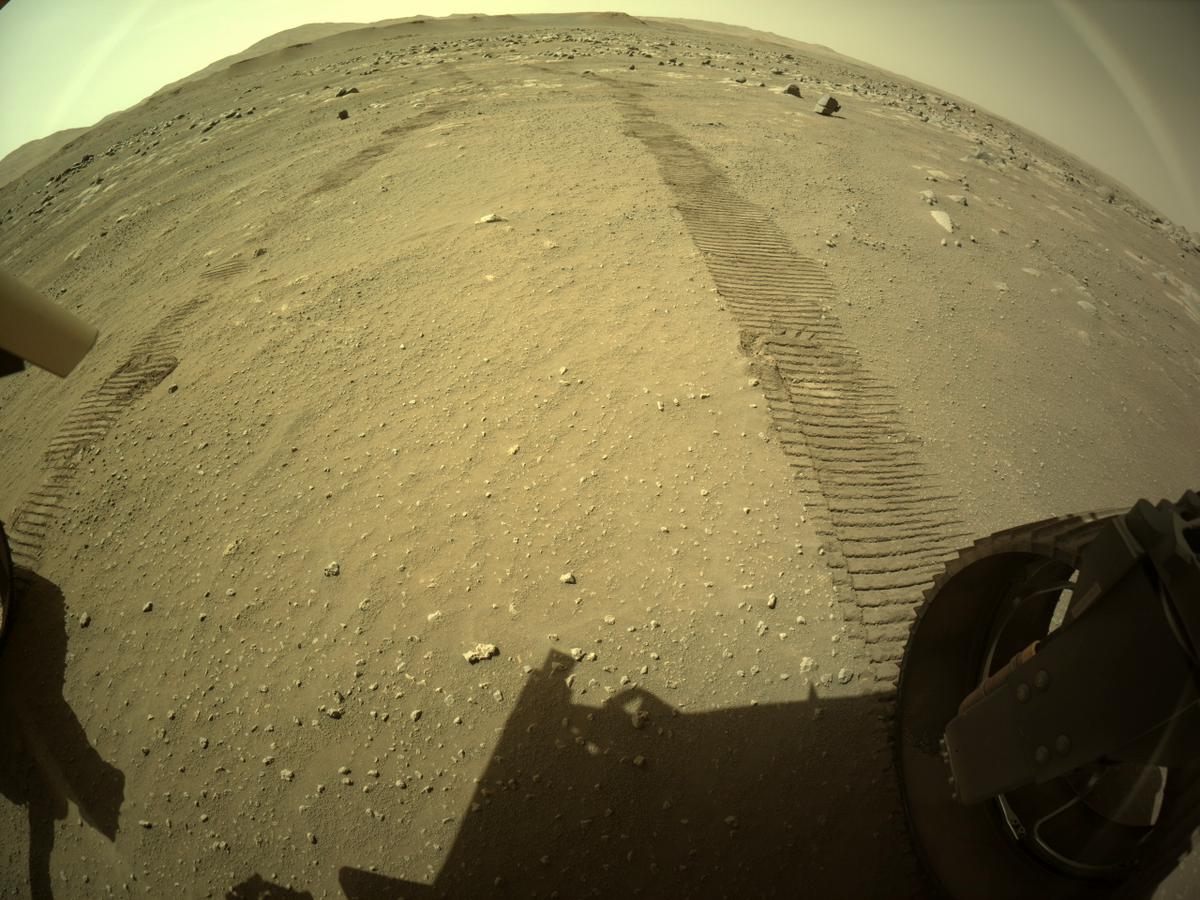 This image was taken by REAR_HAZCAM_RIGHT onboard NASA's Mars rover Perseverance on Sol 73