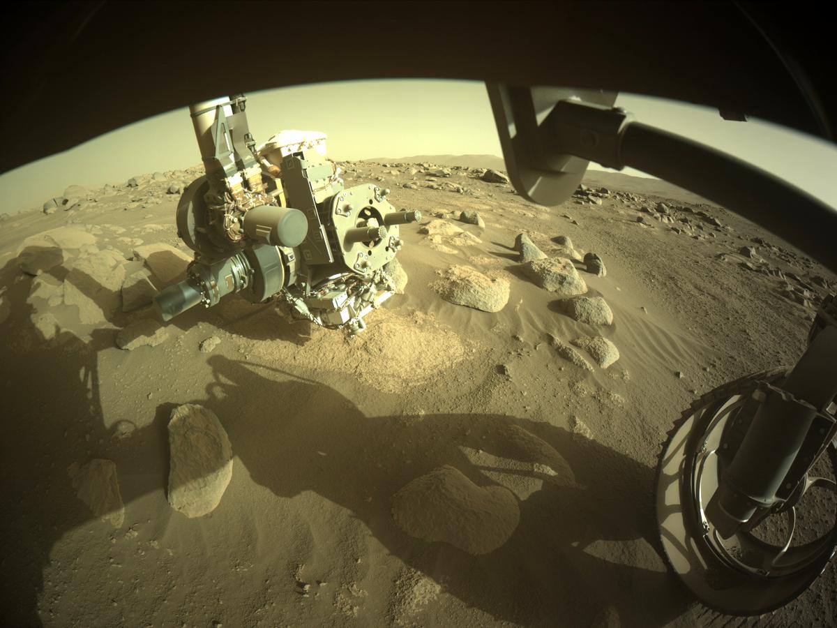 This image was taken by FRONT_HAZCAM_RIGHT_A onboard NASA's Mars rover Perseverance on Sol 78
