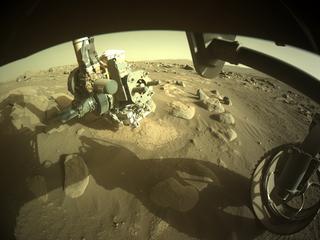 View image taken on Mars, Mars Perseverance Sol 78: Front Right Hazard Avoidance Camera (Hazcam)