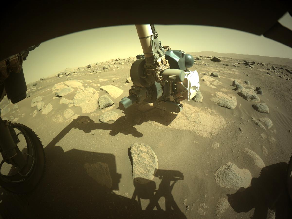 This image was taken by FRONT_HAZCAM_LEFT_A onboard NASA's Mars rover Perseverance on Sol 82