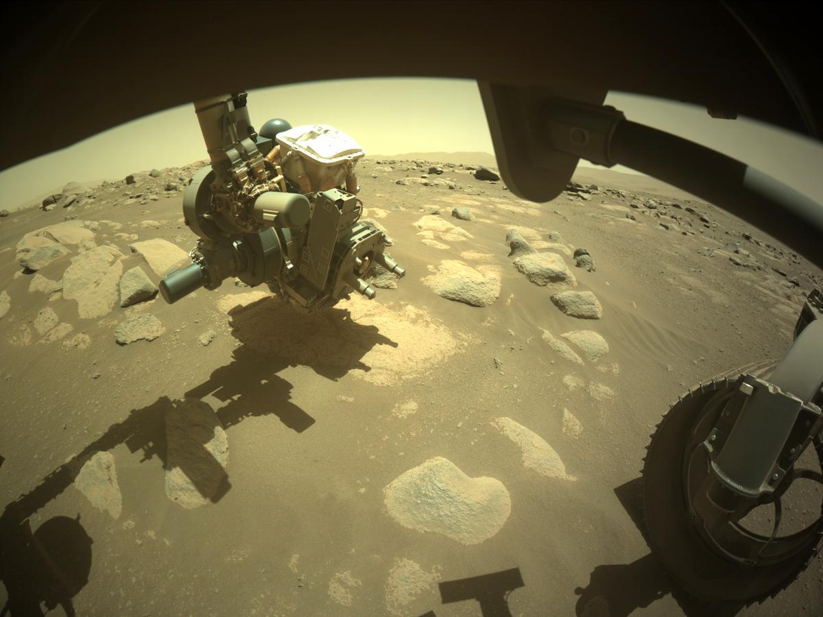 This image was taken by FRONT_HAZCAM_RIGHT_A onboard NASA's Mars rover Perseverance on Sol 83
