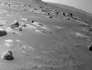 View image taken on Mars, Mars Perseverance Sol 84: Front Left Hazard Avoidance Camera (Hazcam)
