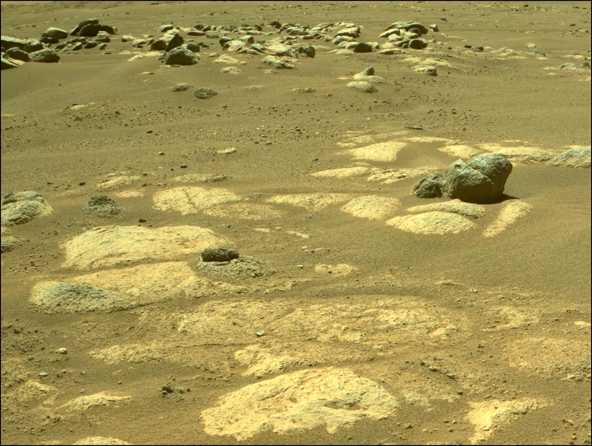 This image was taken by FRONT_HAZCAM_RIGHT_A onboard NASA's Mars rover Perseverance on Sol 84