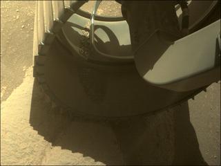 View image taken on Mars, Mars Perseverance Sol 84: Front Right Hazard Avoidance Camera (Hazcam)
