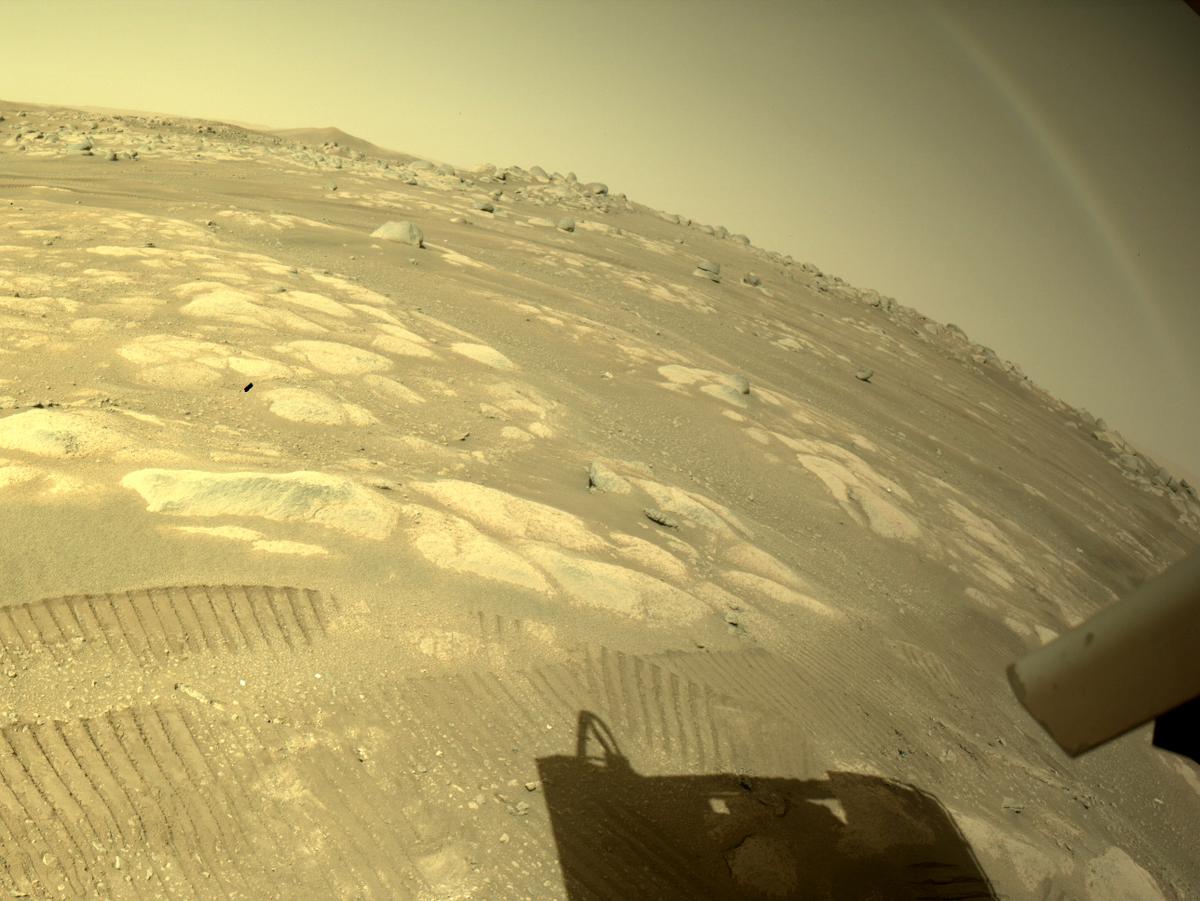 This image was taken by REAR_HAZCAM_LEFT onboard NASA's Mars rover Perseverance on Sol 86