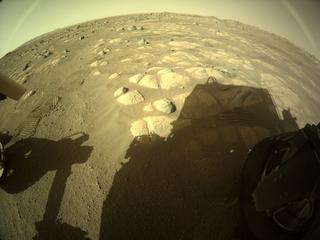 View image taken on Mars, Mars Perseverance Sol 86: Rear Right Hazard Avoidance Camera (Hazcam)