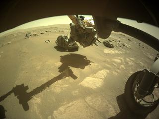 View image taken on Mars, Mars Perseverance Sol 90: Front Right Hazard Avoidance Camera (Hazcam)