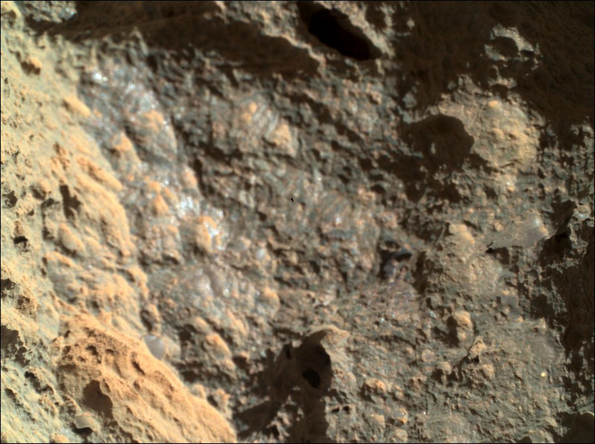 This image was taken by SHERLOC_WATSON onboard NASA's Mars rover Perseverance on Sol 90