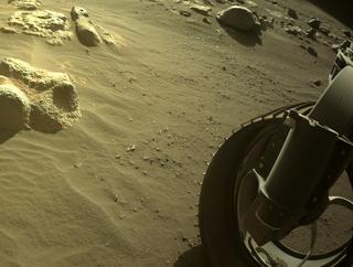 View image taken on Mars, Mars Perseverance Sol 91: Front Right Hazard Avoidance Camera (Hazcam)