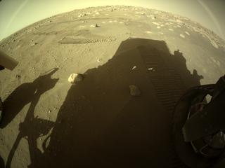 View image taken on Mars, Mars Perseverance Sol 91: Rear Right Hazard Avoidance Camera (Hazcam)