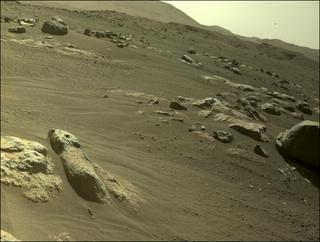View image taken on Mars, Mars Perseverance Sol 92: Front Left Hazard Avoidance Camera (Hazcam)