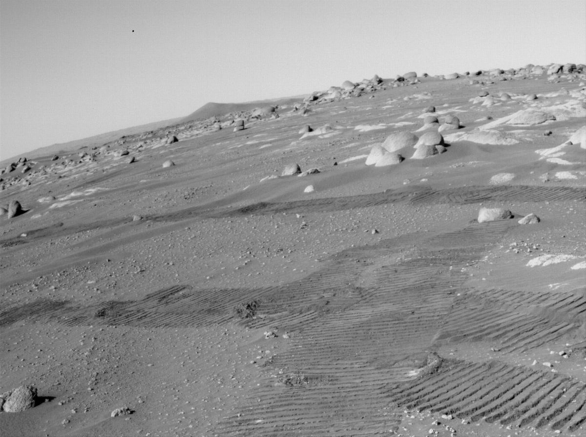 This image was taken by REAR_HAZCAM_LEFT onboard NASA's Mars rover Perseverance on Sol 92