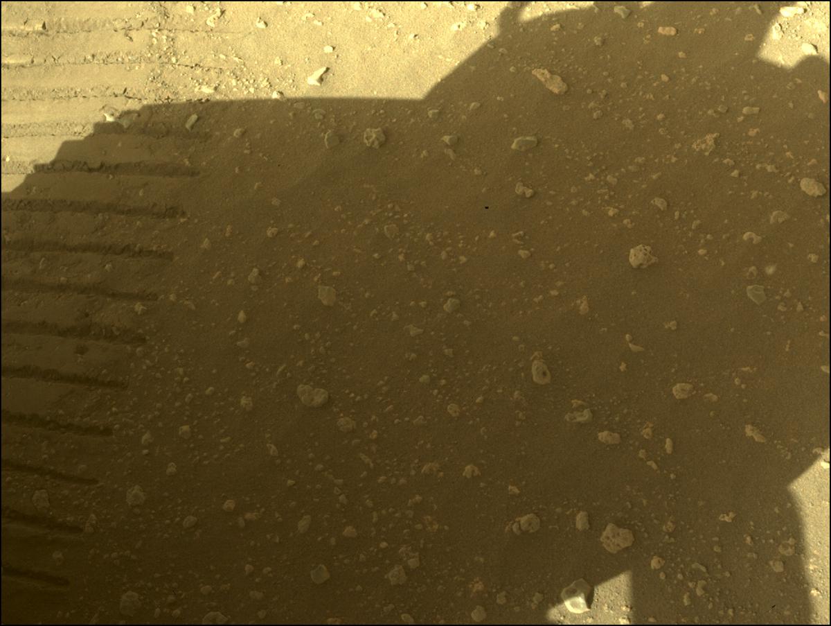 This image was taken by REAR_HAZCAM_LEFT onboard NASA's Mars rover Perseverance on Sol 92