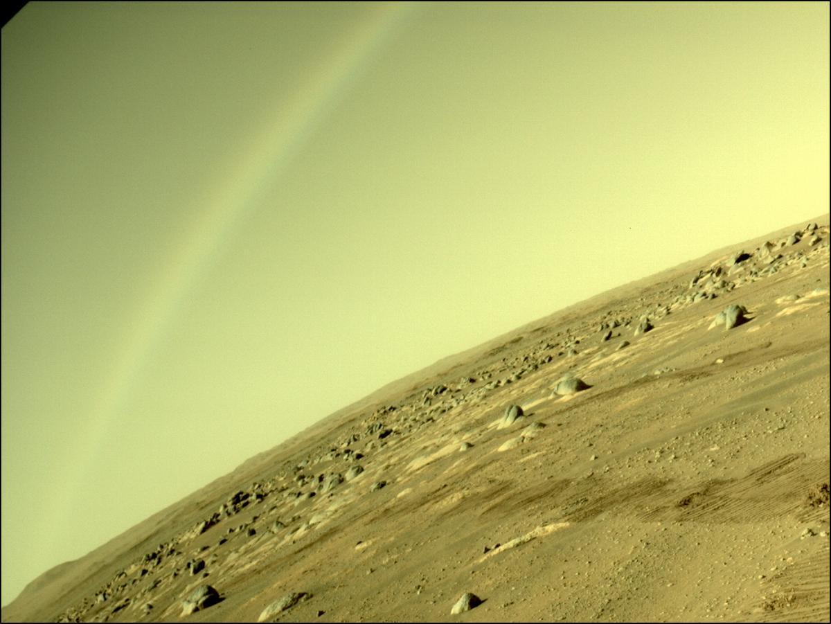 This image was taken by REAR_HAZCAM_RIGHT onboard NASA's Mars rover Perseverance on Sol 92