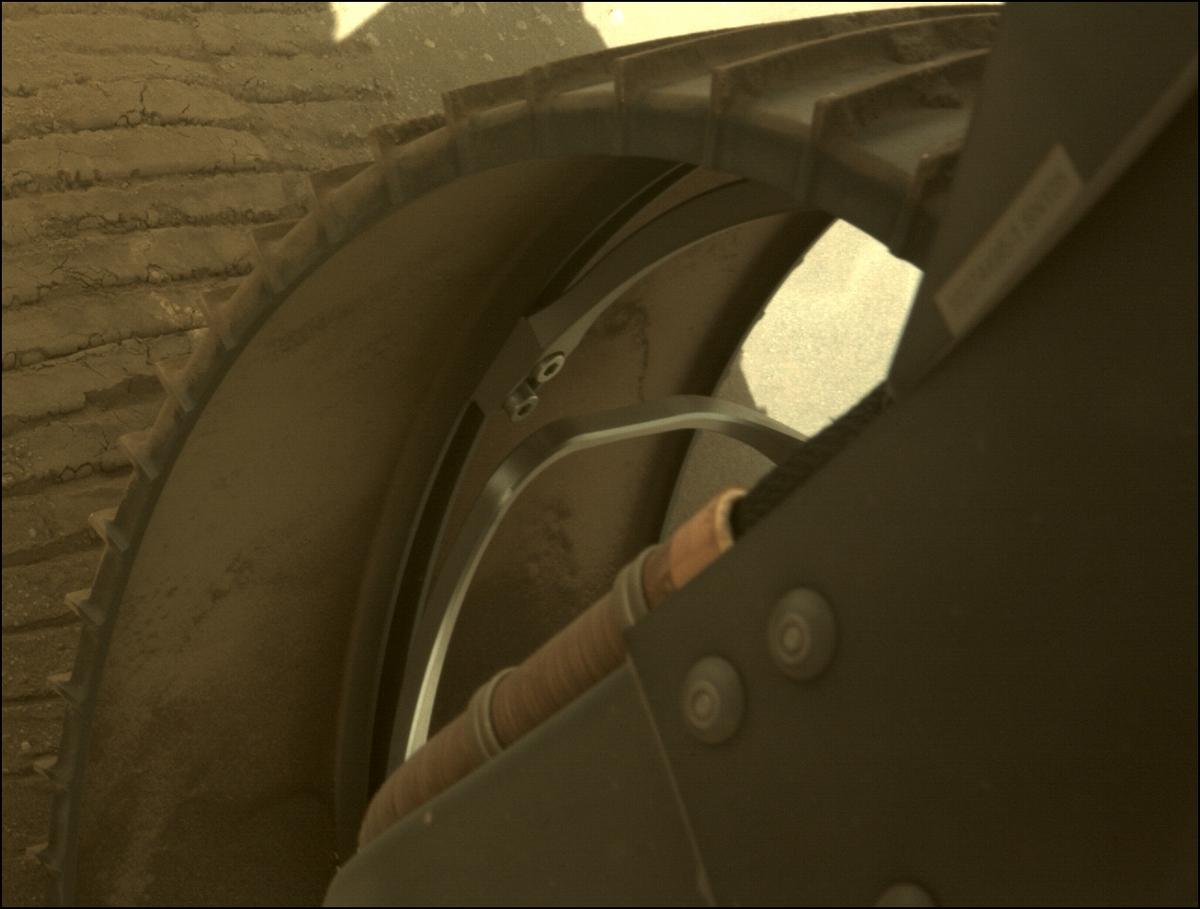 This image was taken by REAR_HAZCAM_RIGHT onboard NASA's Mars rover Perseverance on Sol 92