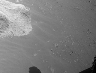 View image taken on Mars, Mars Perseverance Sol 93: Front Left Hazard Avoidance Camera (Hazcam)