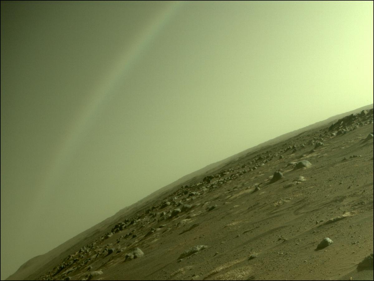 This image was taken by REAR_HAZCAM_LEFT onboard NASA's Mars rover Perseverance on Sol 93
