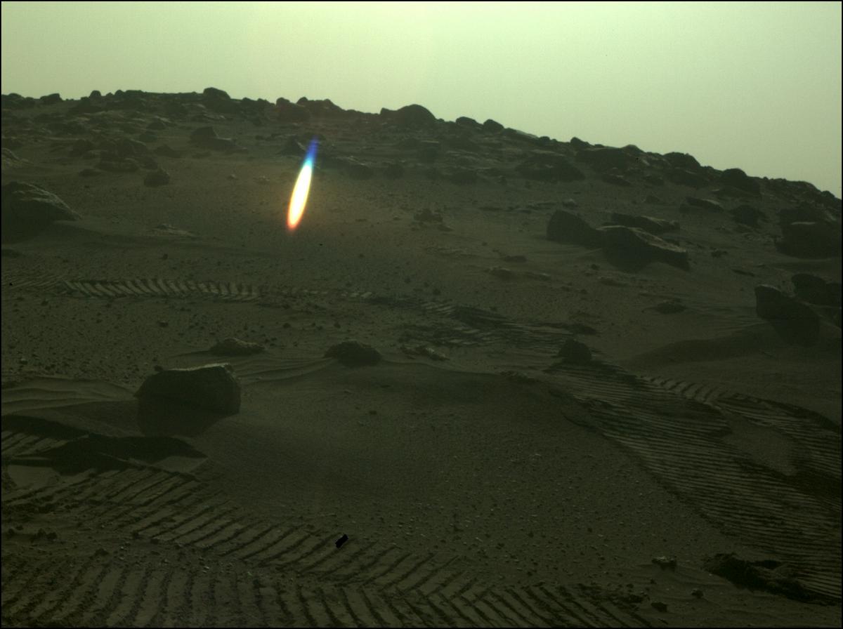 This image was taken by REAR_HAZCAM_LEFT onboard NASA's Mars rover Perseverance on Sol 93