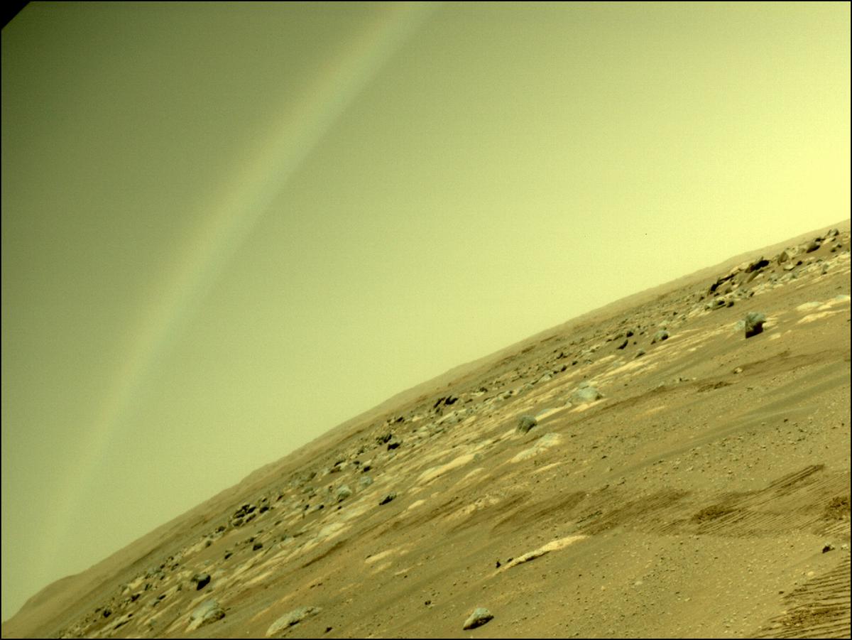 This image was taken by REAR_HAZCAM_RIGHT onboard NASA's Mars rover Perseverance on Sol 93