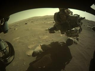 View image taken on Mars, Mars Perseverance Sol 96: Front Left Hazard Avoidance Camera (Hazcam)