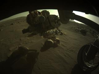 View image taken on Mars, Mars Perseverance Sol 97: Front Right Hazard Avoidance Camera (Hazcam)