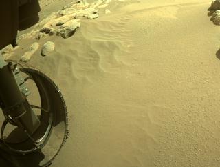 View image taken on Mars, Mars Perseverance Sol 99: Front Left Hazard Avoidance Camera (Hazcam)