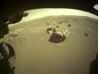 View image taken on Mars, Mars Perseverance Sol 99: Front Left Hazard Avoidance Camera (Hazcam)