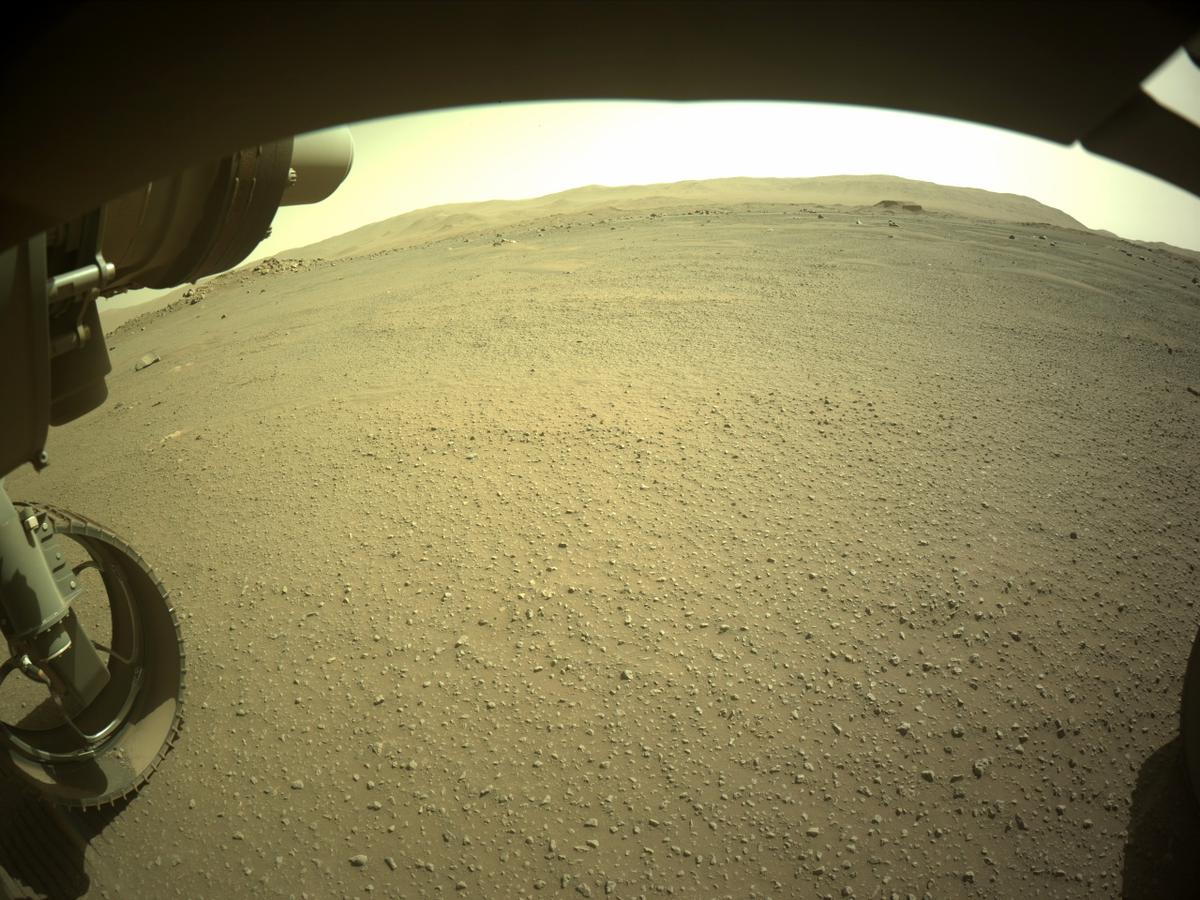 This image was taken by FRONT_HAZCAM_LEFT_A onboard NASA's Mars rover Perseverance on Sol 103