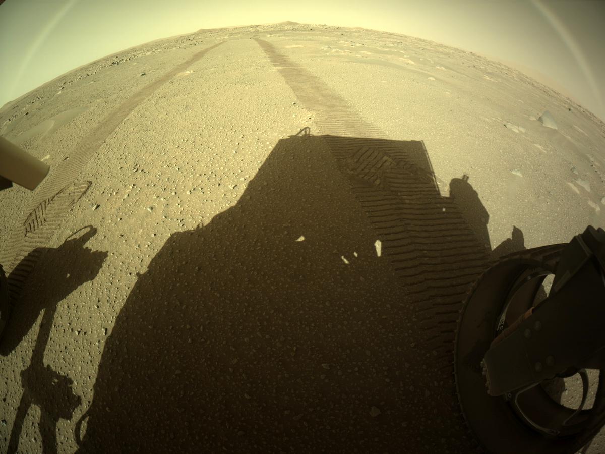 This image was taken by REAR_HAZCAM_RIGHT onboard NASA's Mars rover Perseverance on Sol 103