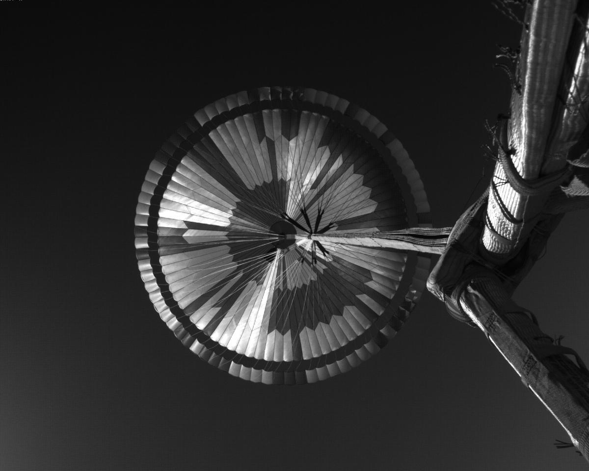 This image was taken by EDL_PUCAM2 onboard NASA's Mars rover Perseverance on Sol 104