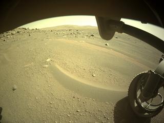 View image taken on Mars, Mars Perseverance Sol 105: Front Right Hazard Avoidance Camera (Hazcam)