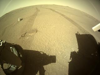 View image taken on Mars, Mars Perseverance Sol 105: Rear Left Hazard Avoidance Camera (Hazcam)