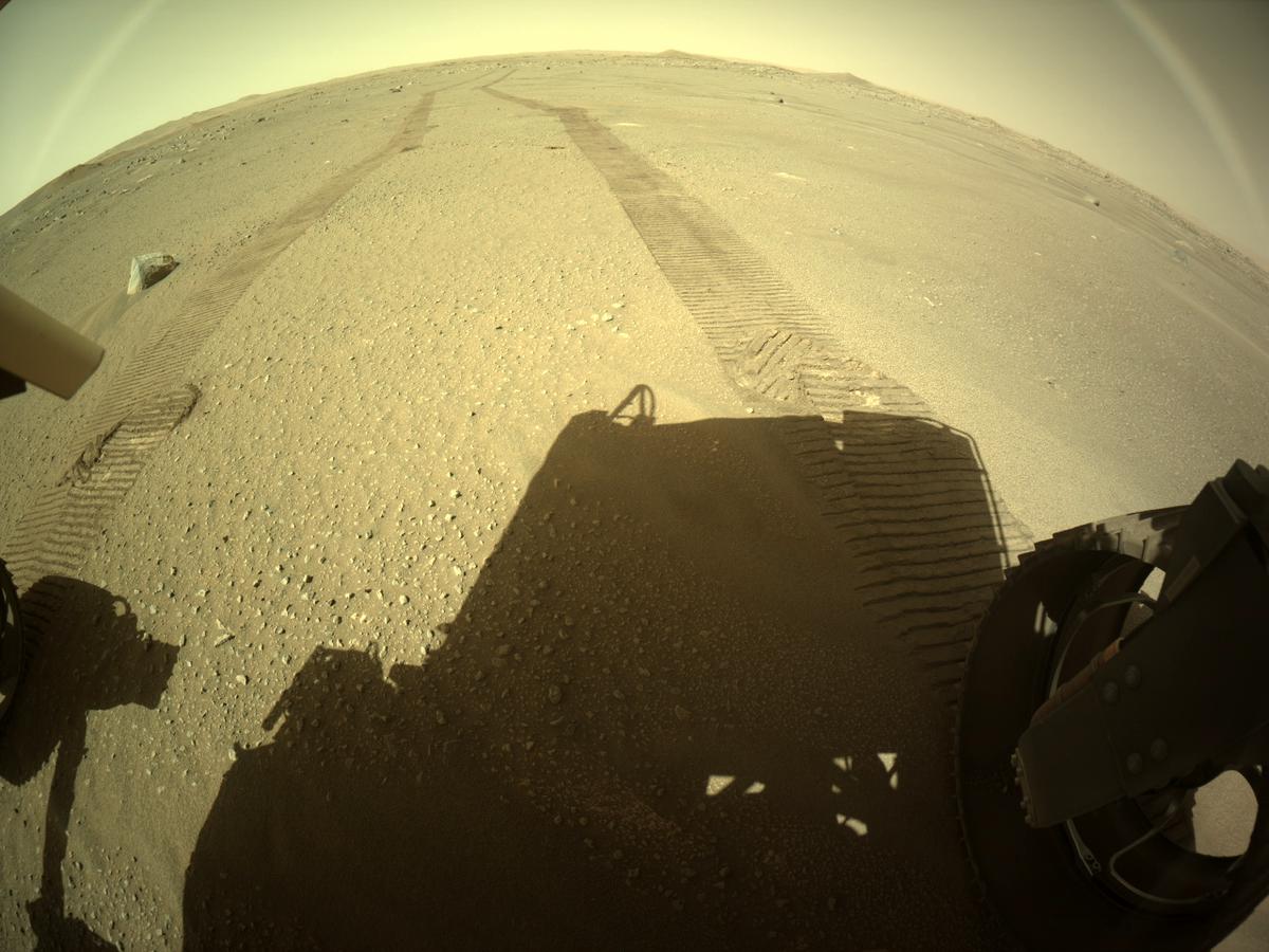 This image was taken by REAR_HAZCAM_RIGHT onboard NASA's Mars rover Perseverance on Sol 105