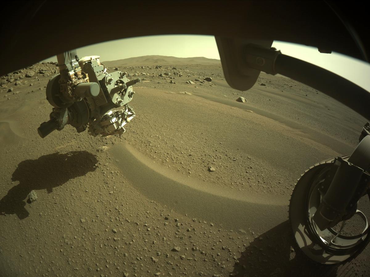 This image was taken by FRONT_HAZCAM_RIGHT_A onboard NASA's Mars rover Perseverance on Sol 106