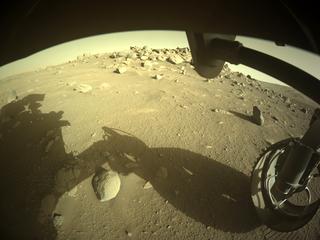 View image taken on Mars, Mars Perseverance Sol 107: Front Right Hazard Avoidance Camera (Hazcam)