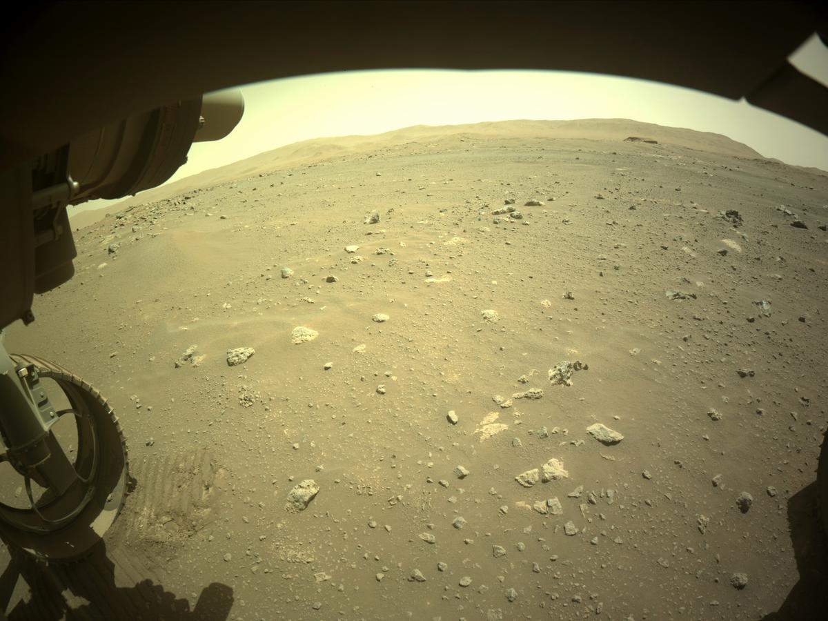 This image was taken by FRONT_HAZCAM_LEFT_A onboard NASA's Mars rover Perseverance on Sol 108