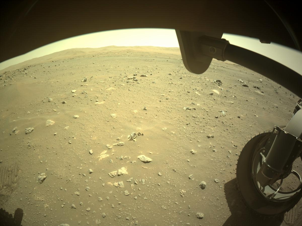 This image was taken by FRONT_HAZCAM_RIGHT_A onboard NASA's Mars rover Perseverance on Sol 108