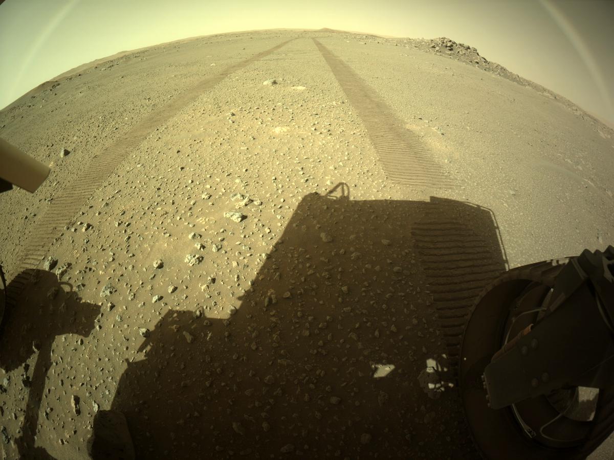 This image was taken by REAR_HAZCAM_RIGHT onboard NASA's Mars rover Perseverance on Sol 109